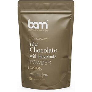 BAM Mélange en poudre pour boisson luxueux pour chocolat chaud aux noisettes, 220 g, 7 portions - Publicité