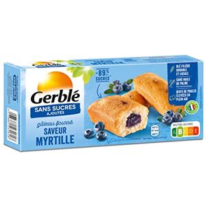 Gerblé Sans Sucres Ajoutés, Gâteau Fourré Saveur Myrtille, Sans Huile de Palme, 210270, 5 Sachets Individuels, 150 g - Publicité