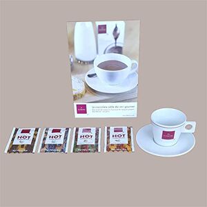 Lucgel Srl Lot de 30 pièces préparées pour chocolat chaud avec 1 tasse et soucoupe en céramique Domori - Publicité