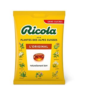 Ricola Bonbons aux Plantes Suisses Parfum Plantes Rafraîchissant Sans Sucres Sachet, Vert, 70 g (Lot de 1) - Publicité