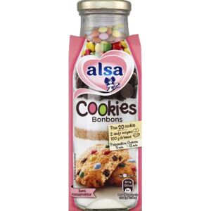 Alsa 395g dessert en poudre cookie bonbons  La bouteille de 395g - Publicité