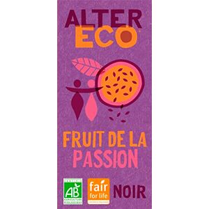 ALTER ECO Tablette Chocolat Noir Fruit de la Passion Bio & Équitable Origine Équateur 100 g - Publicité