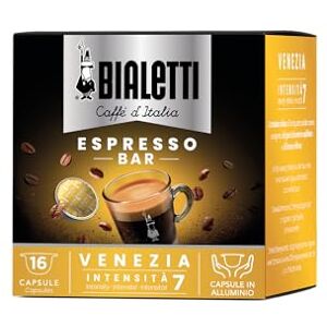 Bialetti Caffè d'Italia, Boîte de 16 Capsules Venise, Intensité 7, Compatible avec les Machines à Système Fermé , 100 % Aluminium - Publicité