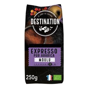 destination premium Destination Café Expresso Pur Arabica Moulu 250 g - Publicité