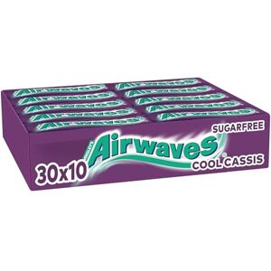 AirWaves Chewing-gum goût Cassis sans sucres Grand format contenant 30 paquets de 10 dragées 420g - Publicité