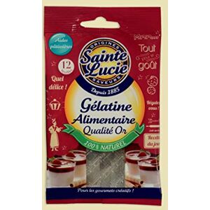 Sainte Lucie Gélatine Feuilles 12 g Lot de 10 - Publicité