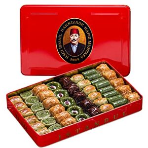 HAFIZ MUSTAFA 1864 ISTANBUL Baklava Pastry Box Baked Baklava Dessert Snacks Made from Fresh Phyllo Dough Sheets, Pistachio, Hazelnut, Walnut Turkish Sweets Tray Gift Ideas for Birthday, Christmas - Publicité