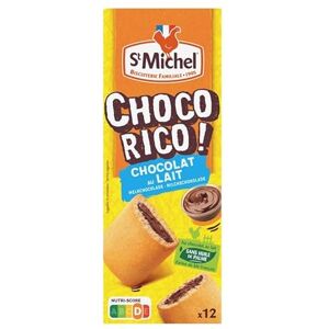 Délice sucré et croquant : St Michel Chocorico x12 Biscuits chocolatés et savoureux, 225g Le Lot De 4 - Publicité