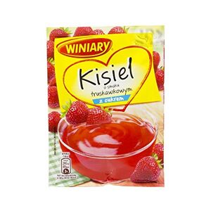 Winiary Kisiel truskawkowy z cukrem 77g / Kissel aux fraises / - Publicité