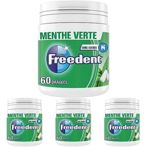 Freedent Chewing-gum Menthe Verte sans sucres Boîte de 60 dragées Préparez la rentrée 84g (Lot de 4) - Publicité
