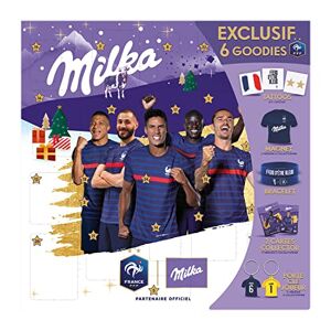 Milka – Calendrier de l’Avent Fédération Française de Football (FFF) – Assortiment Festif de Chocolats – Idée Cadeau Noël – Chocolat à Offrir – 1 x 143 g - Publicité