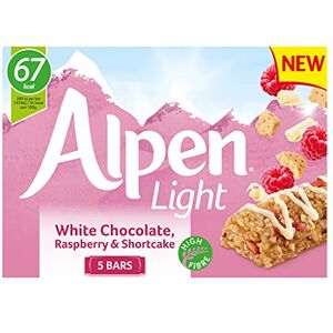 Alpen Chocolat blanc clair aux framboises et sablés 5 x 19 g, 5 x 0,20 g - Publicité