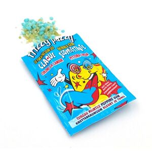 brabo Lot 50 sachet Frizzy Pazzy Bleu Chewing Gum Goût Fraise 267 - Publicité