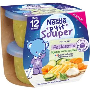 Nestlé Bébé P'tit souper Pastasotto Légumes verts, carottes dès 12 mois 2 x 200g - Publicité