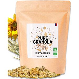 NUTRIPURE Pure Granola Bio • Artisanal • Multigraines (sarrasin, courge, tournesol, lin, chia) • 7 ingrédients • Riche en protéines et fibres • Muesli Vegan, cru, sans conservateur ni sucre ajouté • - Publicité