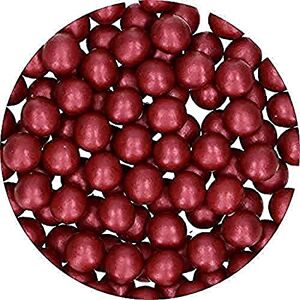 FunCakes Candy Perles de Choco Grand Bordeaux : Cake Sprinkles, bon goût de chocolat, parfait pour la décoration de gâteaux, comestibles Perles de Choco. 70 grammes. Publicité