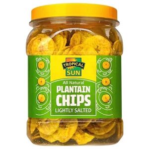 DhaTropical Sun Plantain Chips Pot salé 1 x 450 g - Publicité