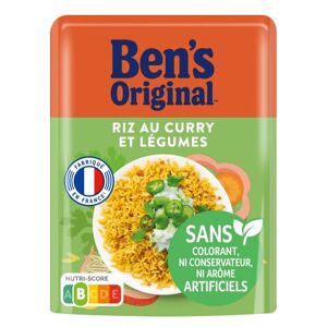 BEN'S ORIGINAL Riz au Curry et aux Légumes 2mn (1x220g) - Publicité
