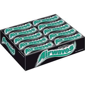 AirWaves Chewing-gum Black Menthol sans sucres Grand format contenant 30 paquets de 10 dragées 420g - Publicité