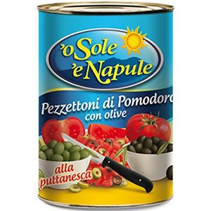 O Sole e Napule Morceaux de tomate aux olives alla Puttanesca 400gr "O Sol e Napule" Carton de 12 pièces - Publicité