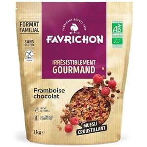 MUESLI CROUSTILLANT FRAMBOISE CHOCOLAT SANS GLUTEN 1KG, FAVRICHON, UNITÉ - Publicité