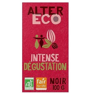 ALTER ECO Tablette Chocolat Noir Intense Dégustation Bio & Équitable Riche Et Fruité 100 g - Publicité