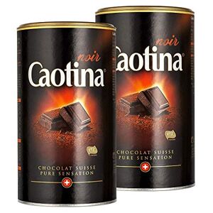 Caotina noir, Poudre de Cacao avec du Chocolat Noir Suisse, Chocolat Chaud, Lot de 2, 2 x 500g - Publicité