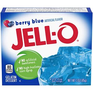 Jell-O Gélatine Framboise et Myrtille (Berry Blue) Lot de 6 Paquets de 85 g - Publicité