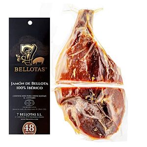 7 BELLOTAS Jambon 100% Ibérique   Fabriqué à partir de Porcs Ibériques Nourris aux glands et Processus de Curation Naturelle   Jamon Pata Negra Iberico Bellota   48 Mois   Désossé + 3,3 Kg. Publicité