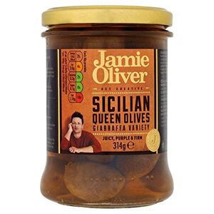 Jamie Oliver Olives Reine de Giaraffa de Sicile 314 g - Publicité