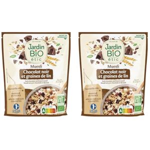 Jardin BiO etic Jardin BiO étic Muesli Chocolat noir et Graines de lin 375g (Lot de 2) - Publicité