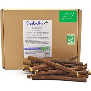 Chabiothé Bâtons de racine de Réglisse Bio 1 kg (environ 150 bâtons) boite recyclable - Publicité