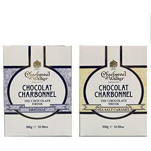 Chocolate Charbonnel et Walker Boissons de chocolat chaud 300 g – Original & New Sea Salt Caramel Flavour Boissons – 2 boîtes au total - Publicité