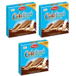 Italian Gourmet E.R. Lot de 3 biscuits Witor's Cioko Break Cioccolato al Latte avec barres de chocolat au lait 120 g Chaque paquet contient 6 collations emballées individuellement de 20 g - Publicité