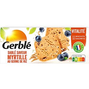 Gerblé Vitalité, Sablés Myrtille Germe de Riz, Allégés en sucres, Sans huile de palme, 1 boîte de 12 biscuits, 140g - Publicité