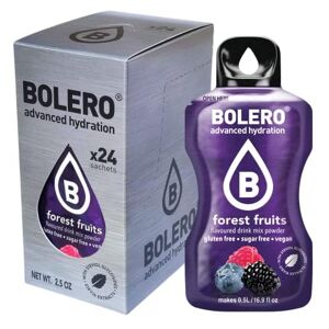 Bolero FOREST FRUITS 24x3g   Jus en poudre sans sucre, édulcoré à la stévia + vitamine C   pour enfants et sportifs   sans gluten, végétalien   le goût des fruits des bois - Publicité