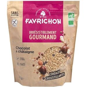 Génerique FAVRICHON Muesli croustillant Chocolat châtaigne 375g Vente à l'unité meilleure offre - Publicité