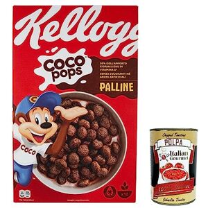 Italian Gourmet E.R. Kellogg's Coco Pops Palline Lot de 12 boules de riz grillées au goût cacao 365 g + polpa Italian Gourmet 400 g - Publicité