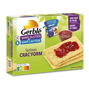 Gerblé Crac'form Sans Gluten & Sans lactose, Riche en fibres, Croquantes, 250 g (6 x 42 g), 209717 - Publicité