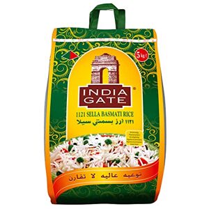 INDIA GATE riz basmati sella, pré-étuvé (en provenance d'Inde, grain long fin) aromatique, conditionnement pour réserve Unité (1 x 5kg) - Publicité