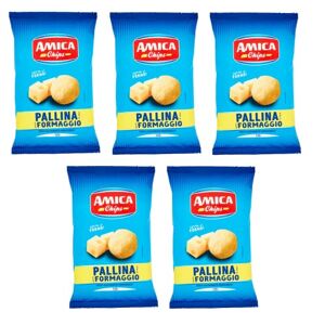 Italian Gourmet E.R. Amica Chips Pallina al Formaggio Lot de 5 collations de maïs avec saveur de fromage et collation salée 125 g - Publicité