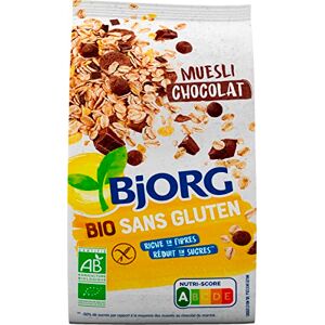BJORG Muesli Chocolat Bio Aux Céréales Complètes Sans Gluten Riche en Fibres Sachet de 375 g - Publicité