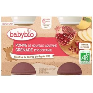 Babybio pomme grenade 2 pots de 130gr - Publicité