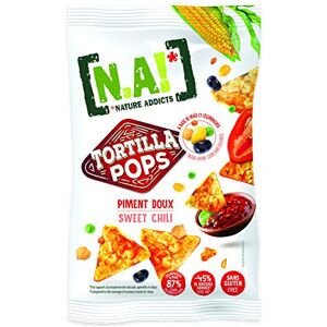 Nature Addicts NA!  Tortillas Pop Piment Doux Soufflées à Base de Maïs/Légumineuses 80 g - Publicité