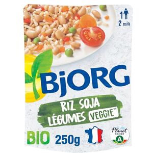 BJORG Riz Soja Légumes Bio 1 doypack 250 g - Publicité