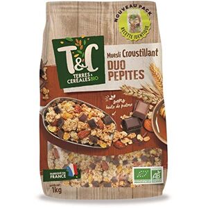 TERRES ET CEREALES Muesli Croustillant Duo Pepites Bio 1Kg Lot De 3 - Publicité