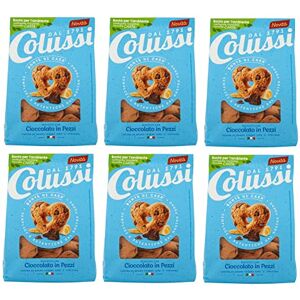 Colussi Lot de 6 biscuits au beurre  Biscotti Frollino con Cioccolato avec pépites de chocolat 300 g - Publicité