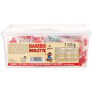 HARIBO Bonbon Gélifié Roulette x 45 Pièces 1,125 kg Lot de 2 - Publicité