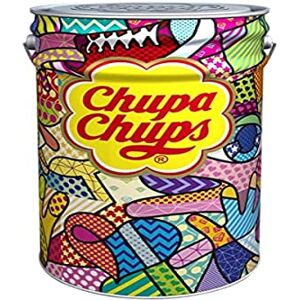 Hipp Chupa Chups Megapot de 1 000 Sucettes à la Pulpe de Fruits + Cola et Milky Sans Gluten et Sans Édulcorants Boite Collector en Métal - Publicité