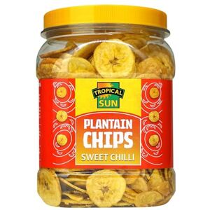 DhaTropical Sun Mûre Plantain Chips Chili Jar 1 x 450 g - Publicité